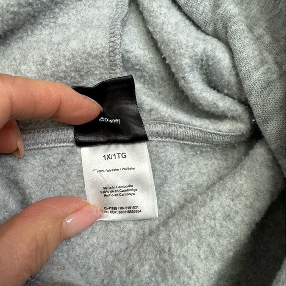 Disney Minnie Mouse Pullover Hoodie Grey Graphic Size 1X - Picture 10 of 10